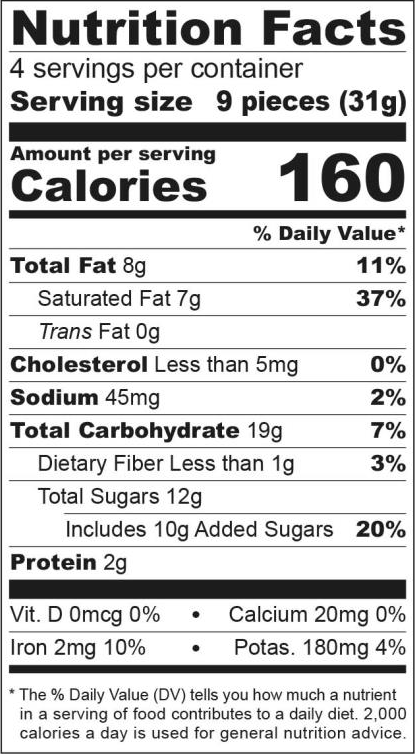 Nutritional Values Cocoa